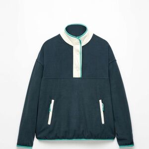 Women's Teal and Cream Sweater